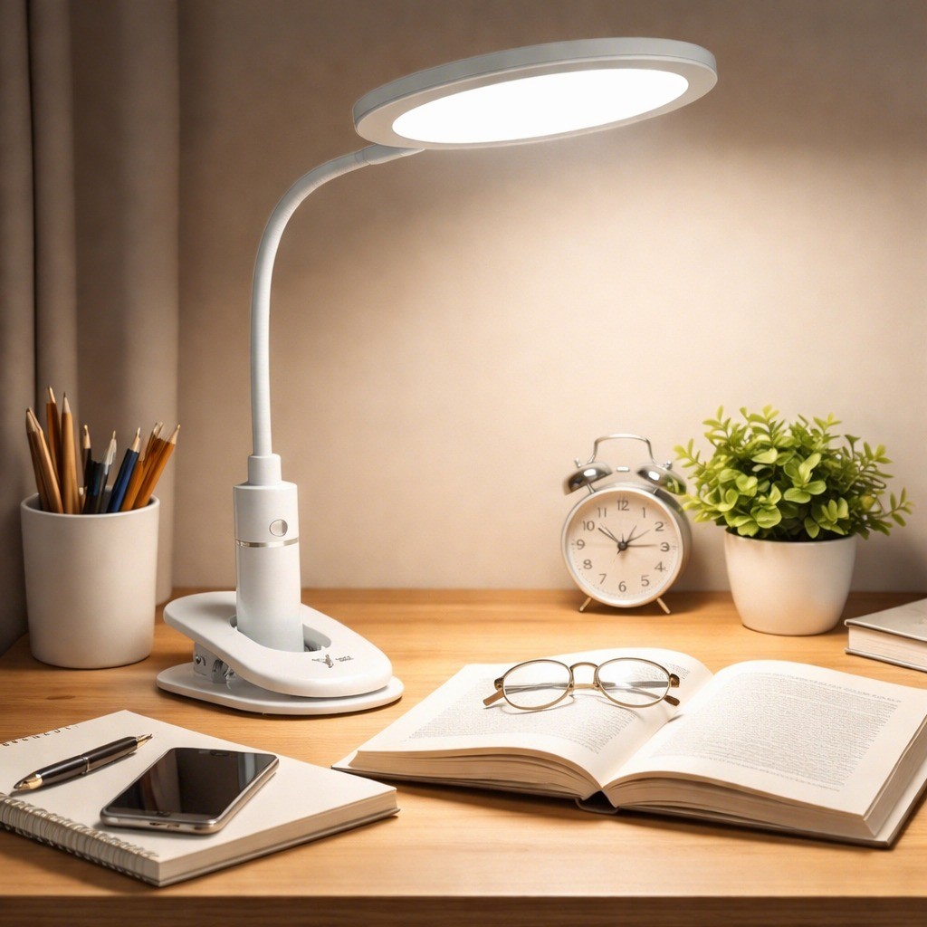 Folding Desk Lamp, USB Touch Control Dimmable Night Light, LED USB Rechargeable Desk Lamp-000786